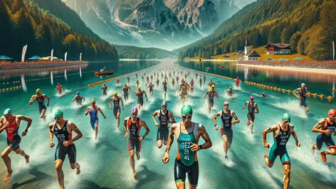 Illustration d'un triathlon